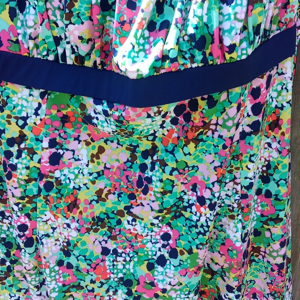 Rose Marie Reid Swimsuit One Piece Modest Print Size 12 Multicolor Padded - Picture 3 of 14